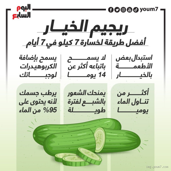 الخيار بيخسس كام كيلو في الأسبوع؟ الحقيقة كاملة وأكتر كمان